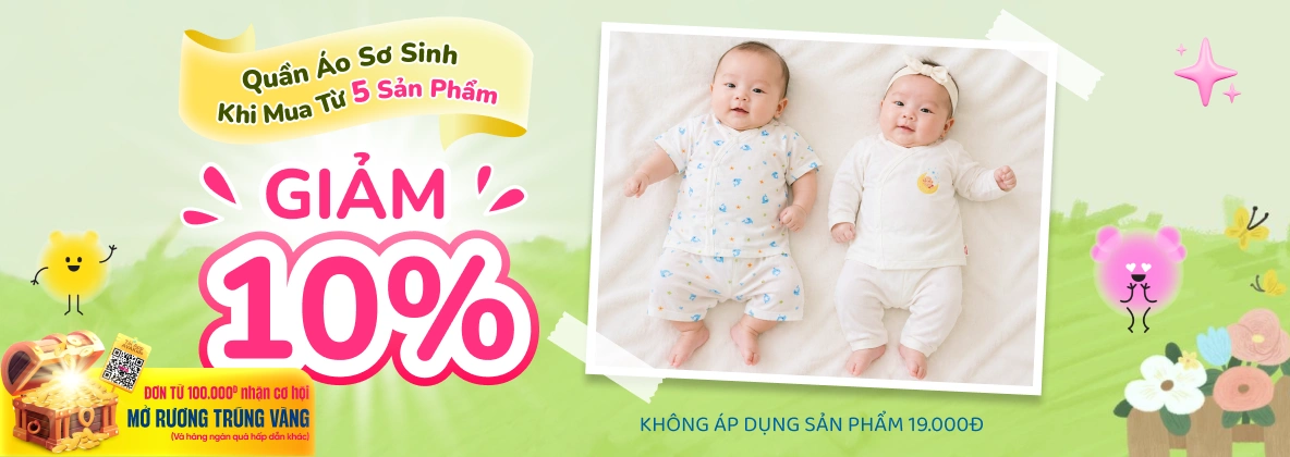 Banner quần áo sơ sinh T7